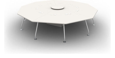 Mason Arthur Polygonal Cluster Desk with Steel Legs