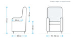 Mason Avenue Reception Sofa measurements