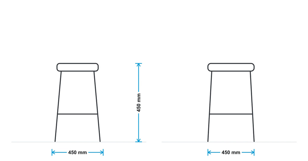 Mason Button Cube Stool measurements