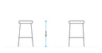 Mason Button Cylinder Stool on Wooden Feet measurements