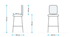 Mason Chit Chat High Bar Stool measurements