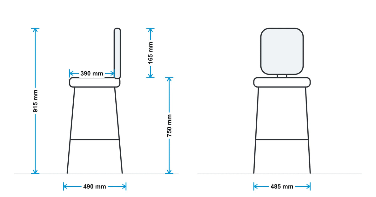 Mason Chit Chat High Bar Stool measurements