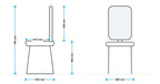 Mason Chit Chat Sled Base Chair measurements