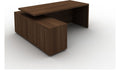 Mason Cirrus Executive Desk with Open Credenza and Full Modesty Panel, left hand frame
