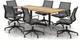 Mason Cirrus Meeting Table with Black and Chrome Frame, default frame