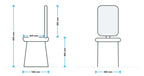 Mason Como Sled Base Breakout Chair measurements