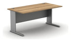Mason Contrax2 Cantilever Rectangular Desk, silver frame