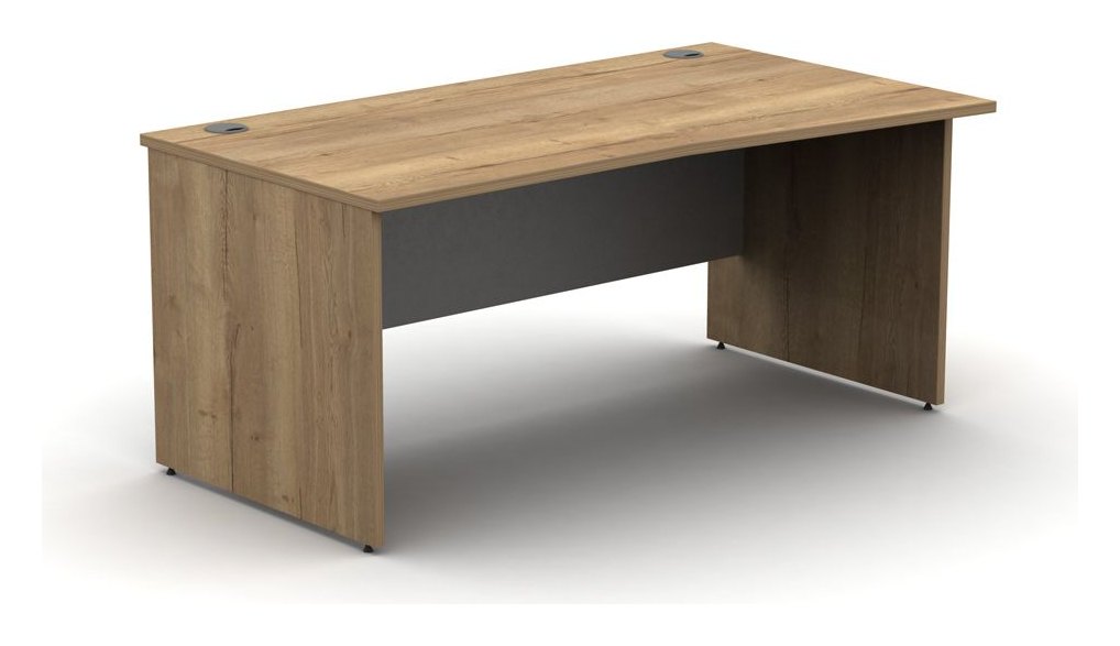 Mason Contrax2 Panel End Flare Desk, silver frame