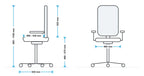 Mason Enzo Mesh Operator Chair measurements