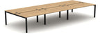Mason ESP 6 Person Bench Desk, black frame