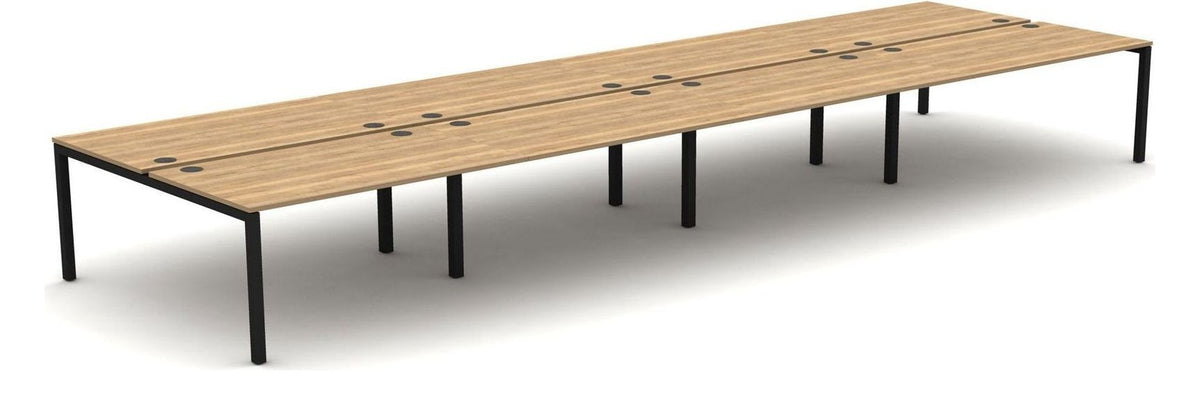 Mason ESP 8 Person Bench Desk, black frame