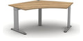 Mason K2C 120 Degree Delta Desk, silver frame