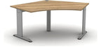 Mason K2C 120 Degree Delta Desk, silver frame