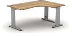 Mason K2C Core Corner Desk, silver frame