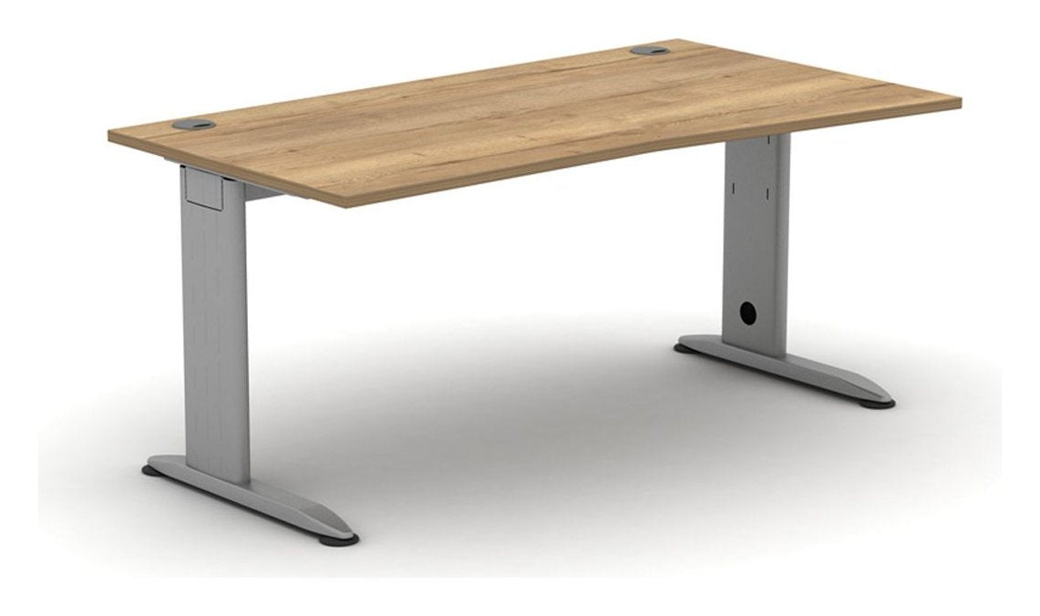 Mason K2C Flare Desk, silver frame