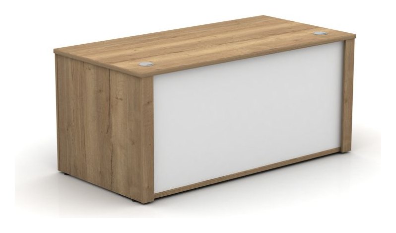 Mason Modular Reception Counter Straight, alpine white acrylic frame