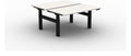 Mason Move3 2 Person Back to Back Sit Stand Desk, black frame