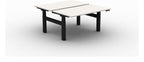 Mason Move3 2 Person Back to Back Sit Stand Desk, black frame