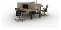 Mason Move3 3 Person Delta Sit Stand Cluster, black frame