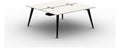 Mason Pyramid Steel 2 Person Bench Desk, black frame