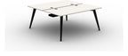 Mason Pyramid Steel 2 Person Bench Desk, black frame