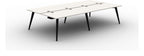 Mason Pyramid Steel 4 Person Bench Desk, black frame