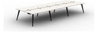 Mason Pyramid Steel 6 Person Bench Desk, black frame