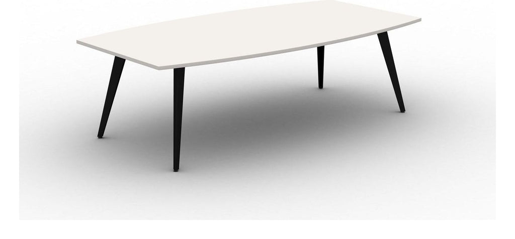 Mason Pyramid Steel Barrel Meeting Table, black frame