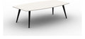 Mason Pyramid Steel Barrel Meeting Table, black frame