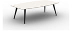 Mason Pyramid Steel Barrel Meeting Table, black frame