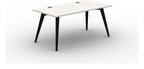 Mason Pyramid Steel Bench End Desk, black frame