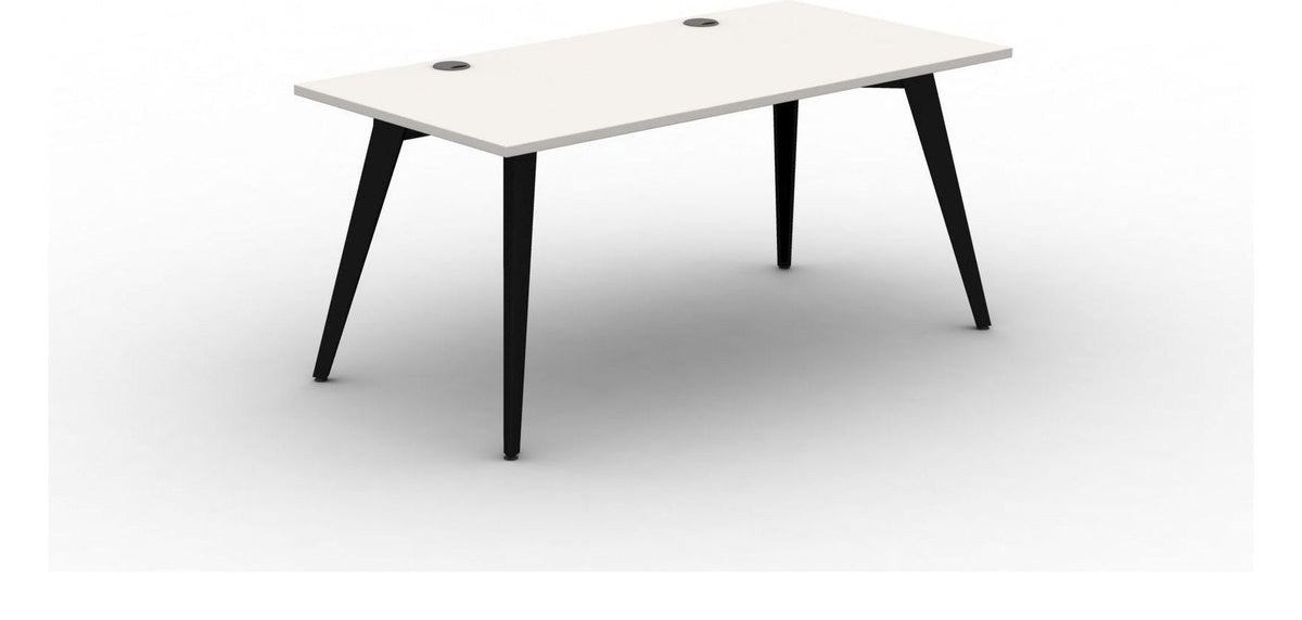 Mason Pyramid Steel Bench End Desk, black frame