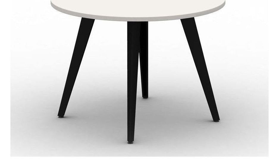 Mason Pyramid Steel Circular Meeting Table, black frame