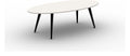 Mason Pyramid Steel Oval Meeting Table, black frame