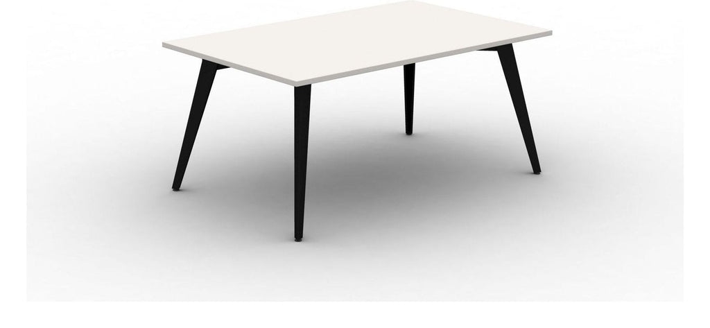 Mason Pyramid Steel Rectangular Meeting Table, black frame