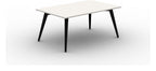 Mason Pyramid Steel Rectangular Meeting Table, black frame