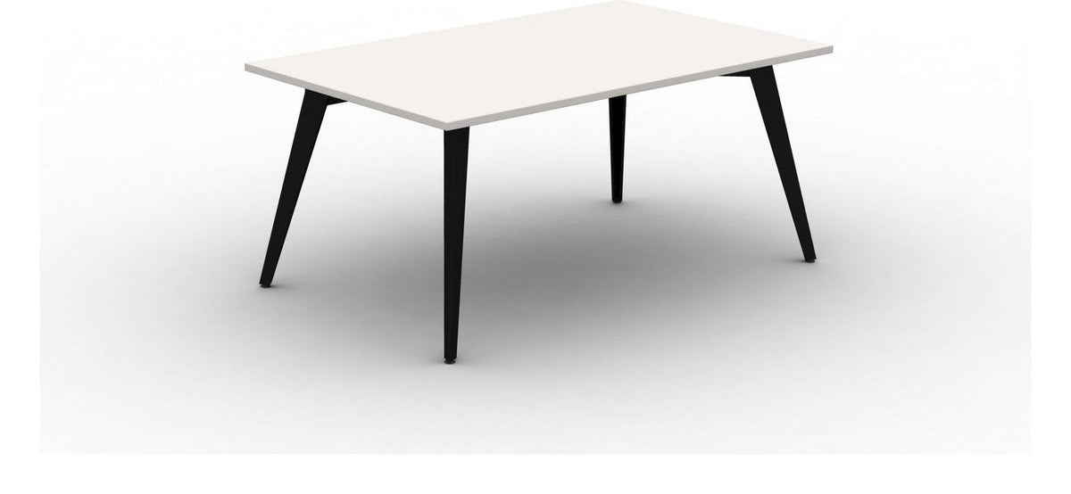 Mason Pyramid Steel Rectangular Meeting Table, black frame