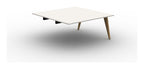 Mason Pyramid Wood Conference Table Add on Module, oak frame