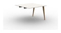 Mason Pyramid Wood Poseur Conference Table Add on Module, oak frame
