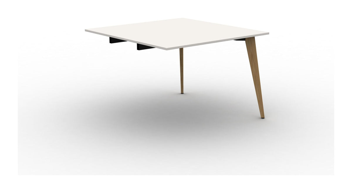 Mason Pyramid Wood Poseur Conference Table End Module, oak frame