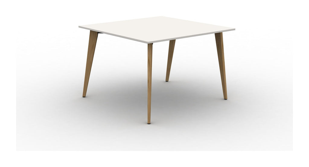 Mason Pyramid Wood Poseur Conference Table Starter Module, oak frame