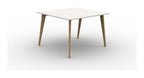 Mason Pyramid Wood Poseur Conference Table Starter Module, oak frame
