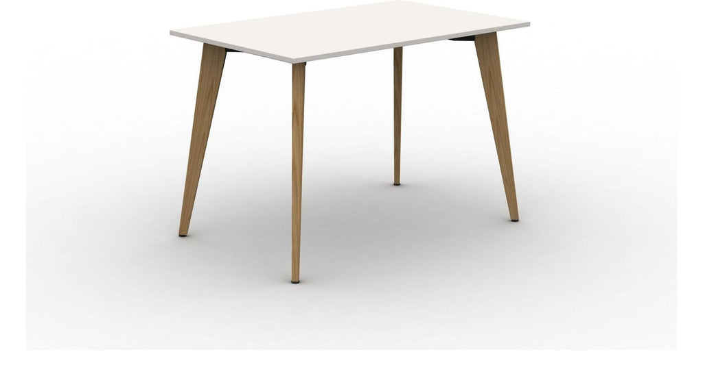 Mason Pyramid Wood Poseur Rectangular Table, oak frame