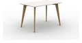 Mason Pyramid Wood Poseur Rectangular Table, oak frame