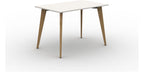 Mason Pyramid Wood Poseur Rectangular Table, oak frame