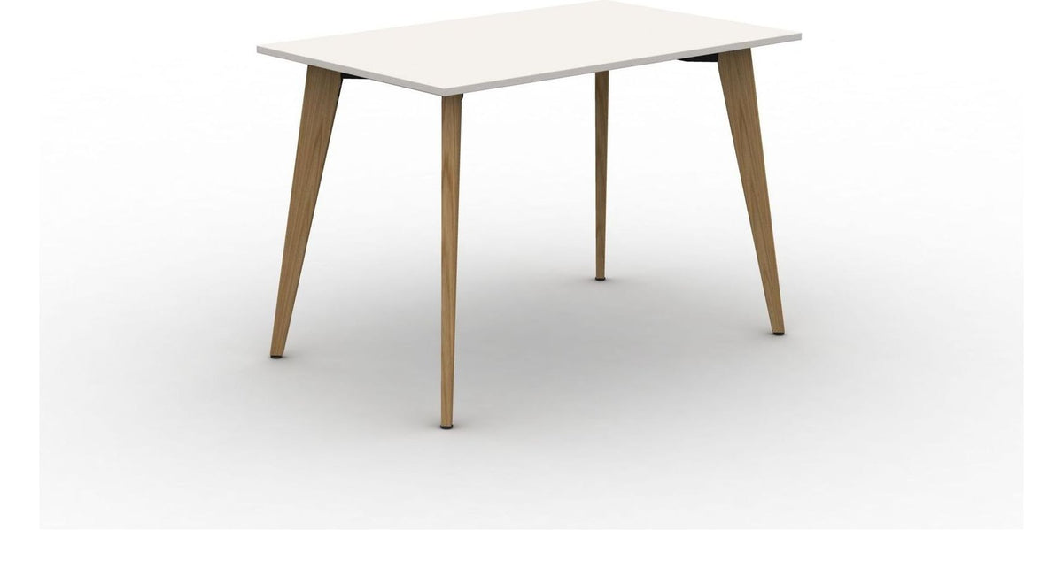 Mason Pyramid Wood Poseur Rectangular Table, oak frame
