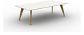 Mason Pyramid Wood Rectangular Meeting Table, oak frame