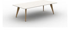 Mason Pyramid Wood Rectangular Meeting Table, oak frame