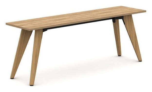 Mason Pyramid Wood Square Corner Console Table, oak frame