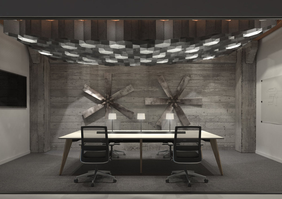 Mason Pyramid Wood range, in an office